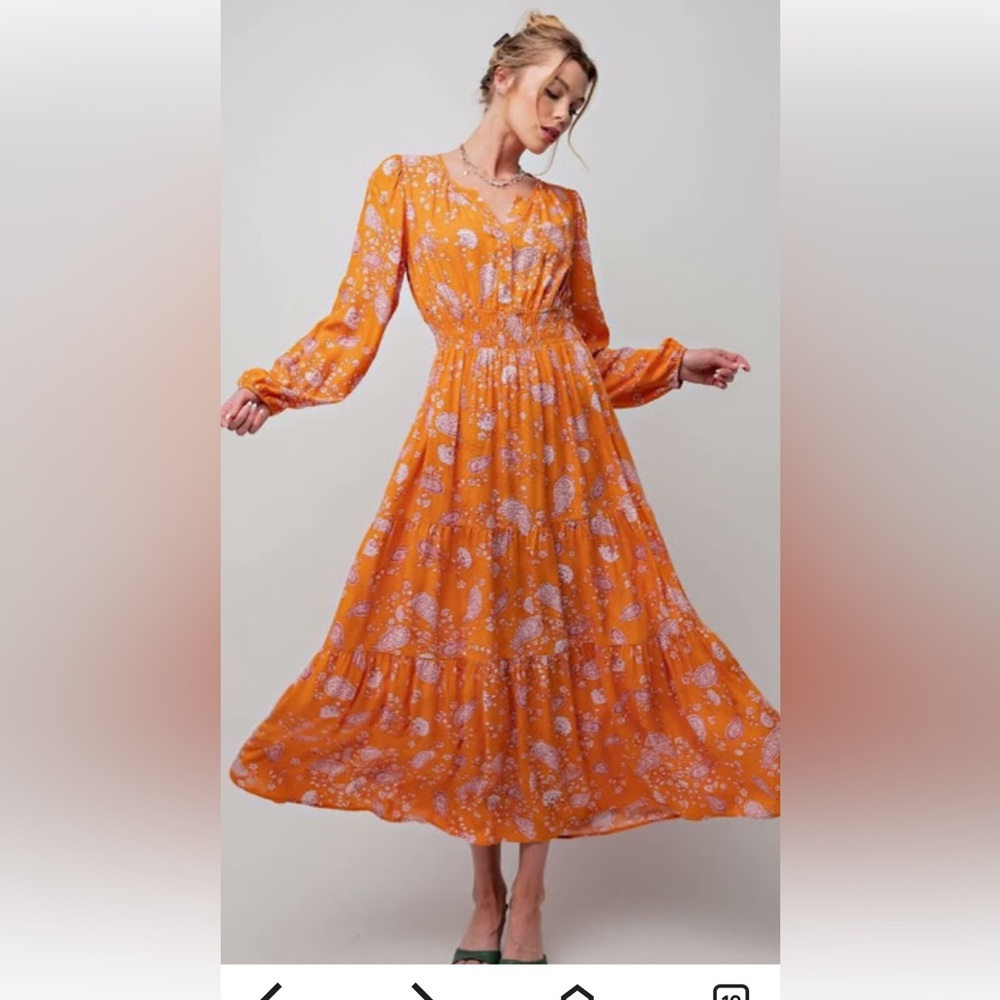 NWT Easel Paisley Print Maxi Dress